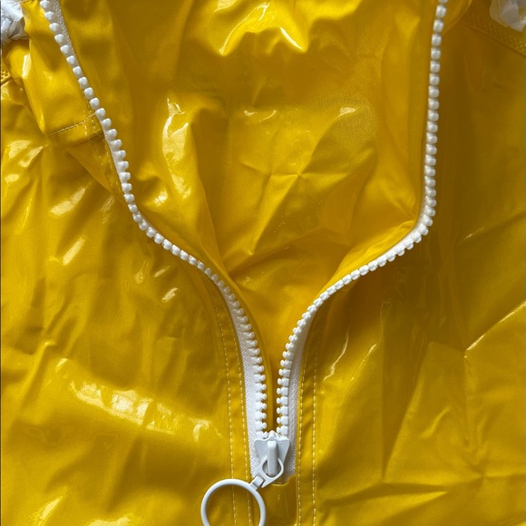 NWT Tory Sport Yellow Rain Coat Rain Jacket Womens Size XS/S Yellow Anorak - Picture 8 of 15